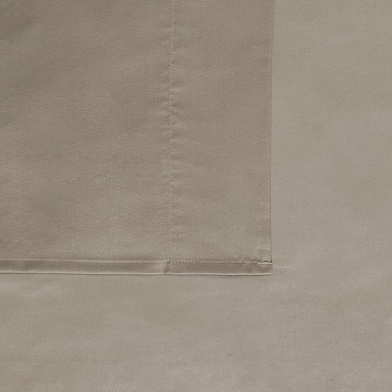 London Fog Garment Wash Solid Sheet Set with Pillowcases, Beige, CKINGSPLIT
