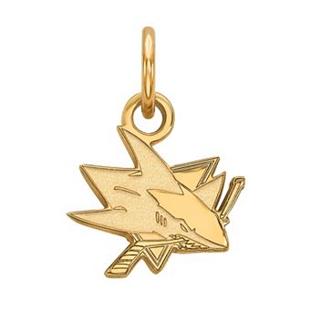LogoArt San Jose Sharks 10k Gold Mini Logo Pendant