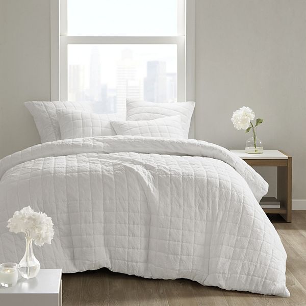 N Natori Cocoon Quilt Top Oversized Duvet Cover Set with Shams