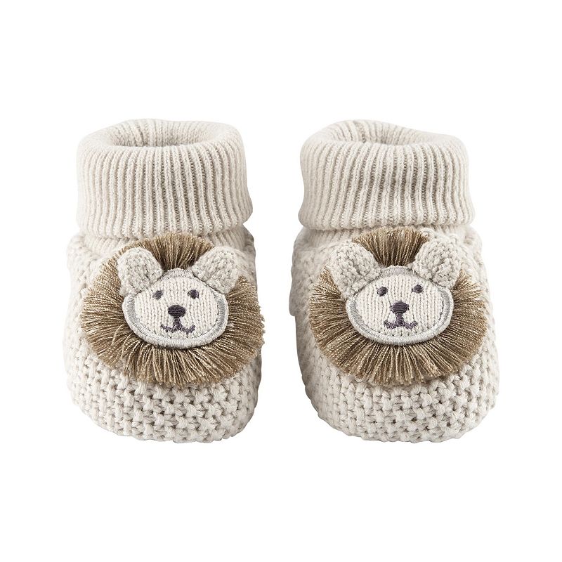 Carters Lion Crochet Booties, Infant Boys, Size: Newborn, Grey