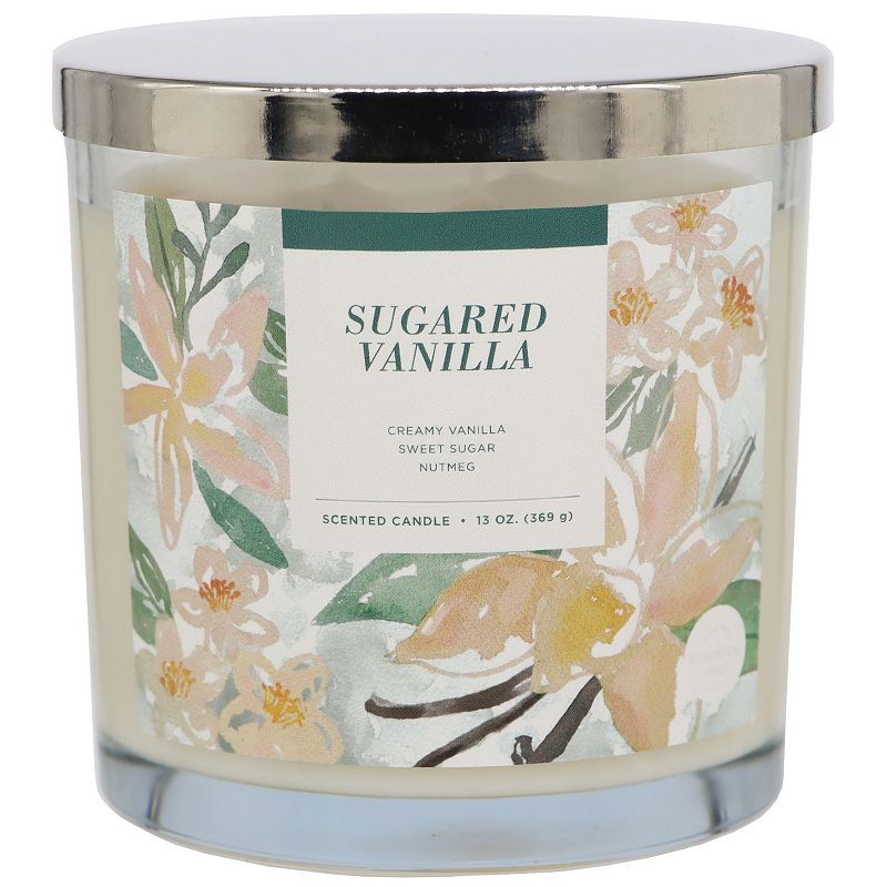 Sonoma Goods For Life Sugared Vanilla 14-oz. Candle Jar, White