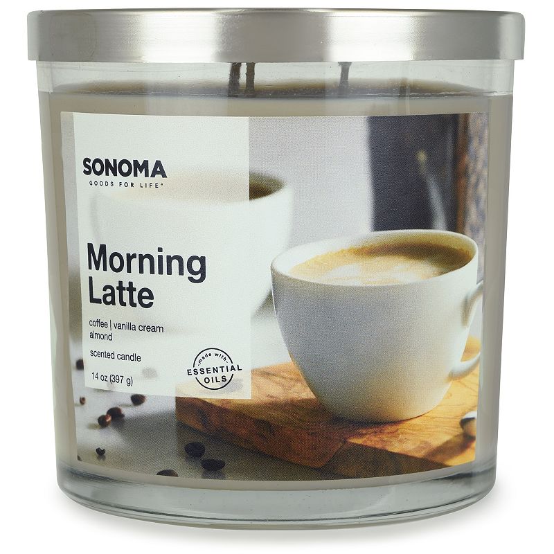 Sonoma Goods For Life Morning Latte 14-oz. Candle Jar, Brown