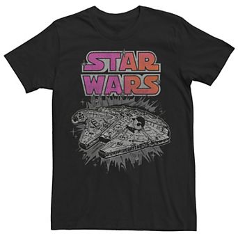 Men's Star Wars Millennium Falcon Pink Space Blast Tee
