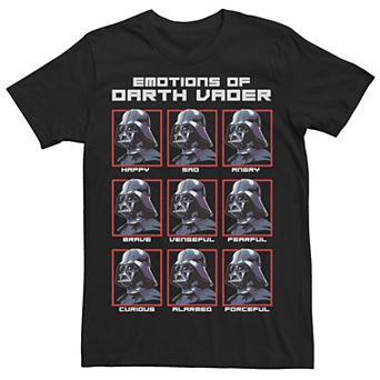Men's Star Wars The Faces Of Darth Vader Poster Tee