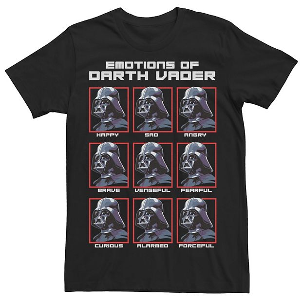 Men s Star Wars The Faces Of Darth Vader Poster Tee