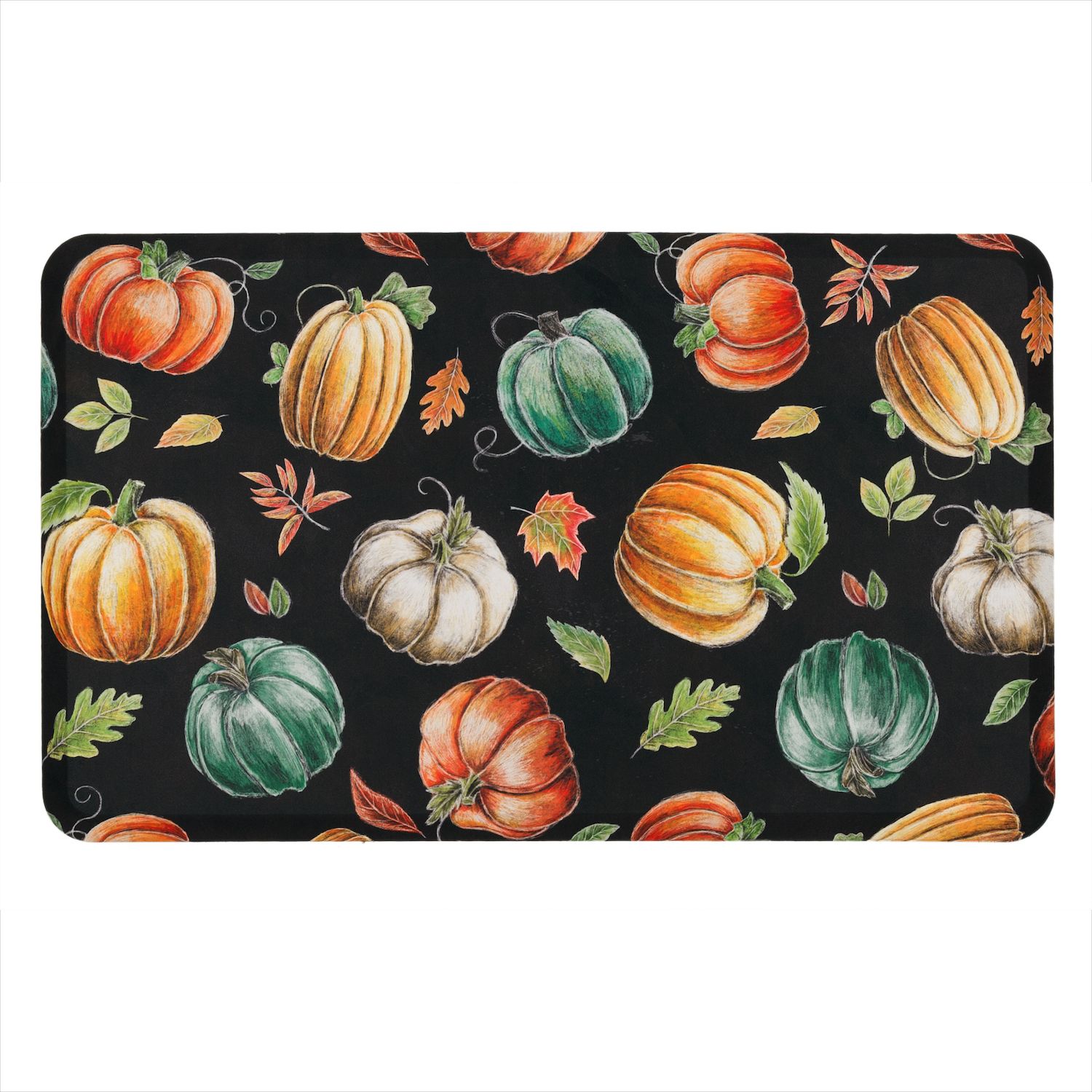 Plymouth Pumpkin Cushioned Kitchen Mat