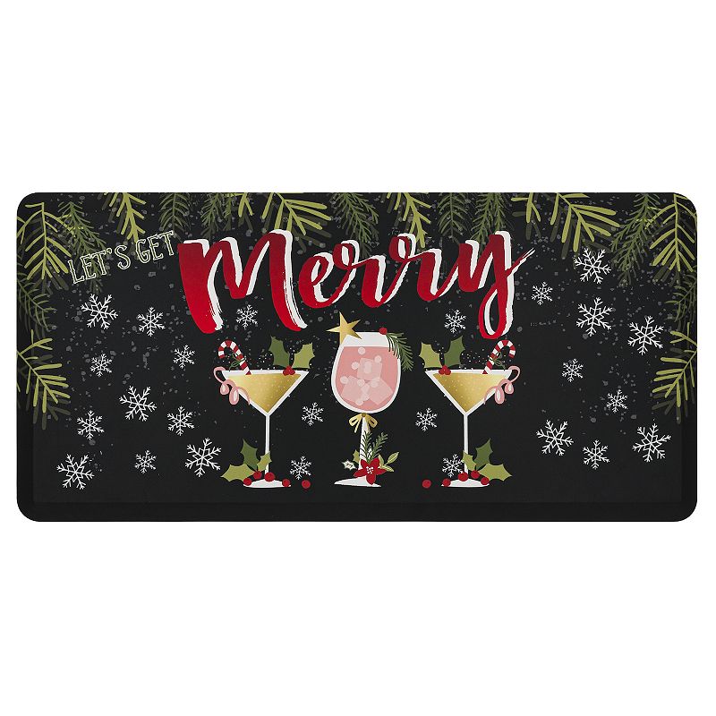 Mohawk Home Merry Martinis Cushioned Kitchen Mat, Multicolor, 20X42