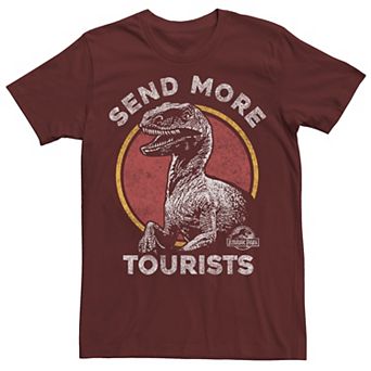 Men's Jurassic Park Raptor Says Send More Tourists Tee
