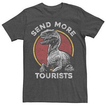 Men's Jurassic Park Raptor Says Send More Tourists Tee