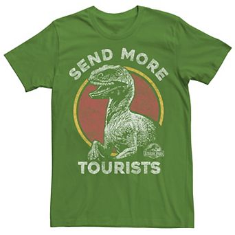 Men's Jurassic Park Raptor Says Send More Tourists Tee
