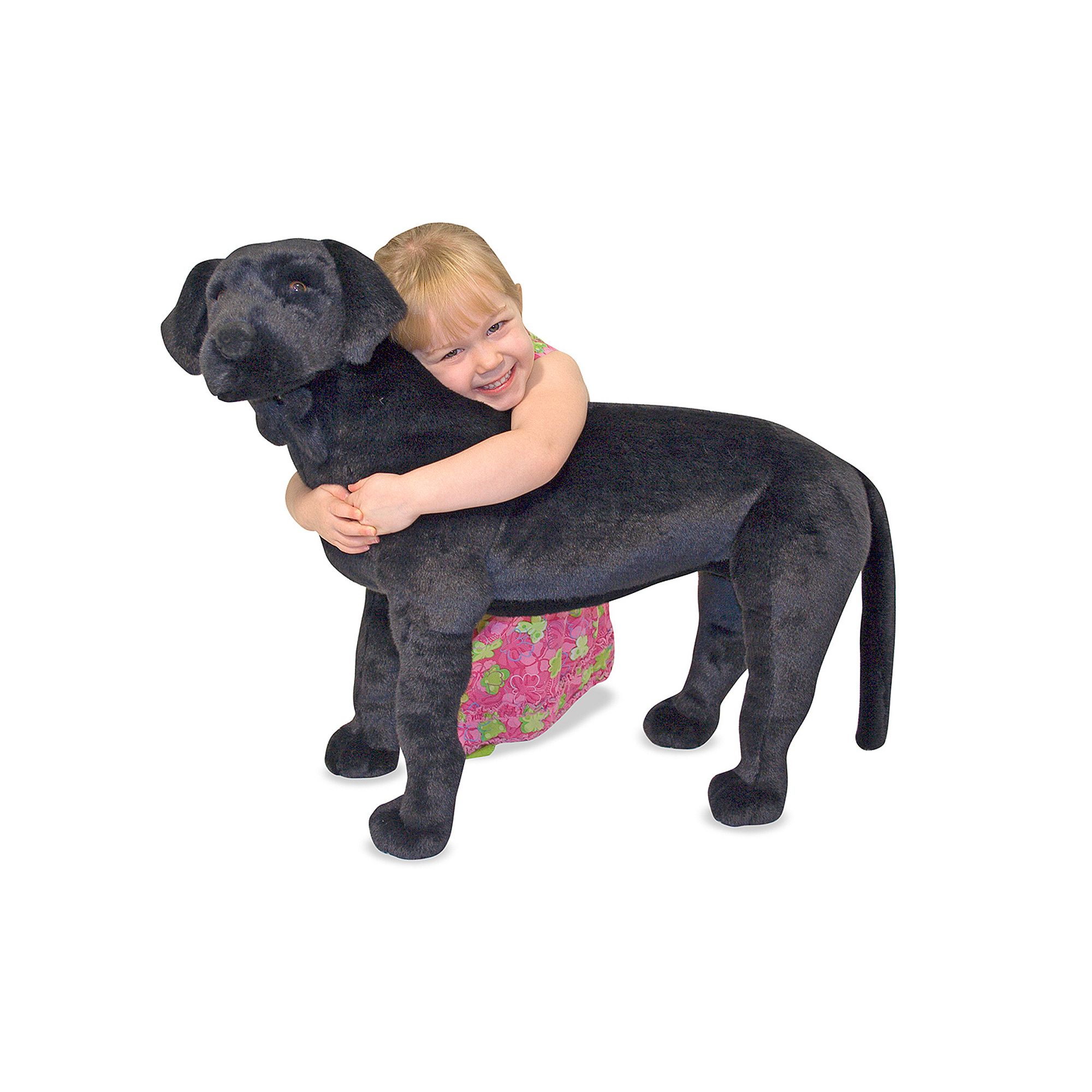 Melissa & Doug Black Lab Plush Toy, Multicolor