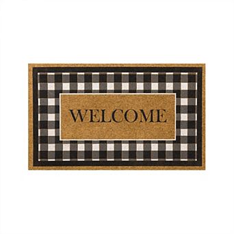 Mohawk Home Farmhouse Plaid "Welcome" Doormat - 18" x 30"