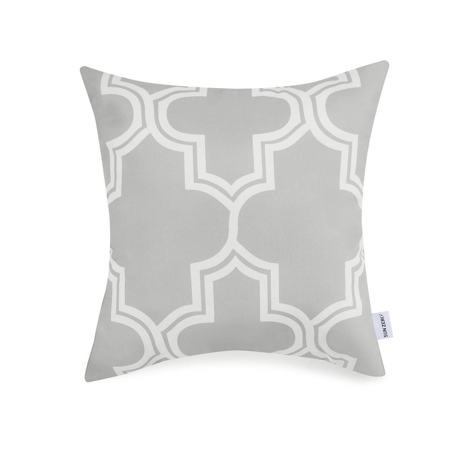 Vito White Polyester 18x18 Square Decorative Throw Pillow