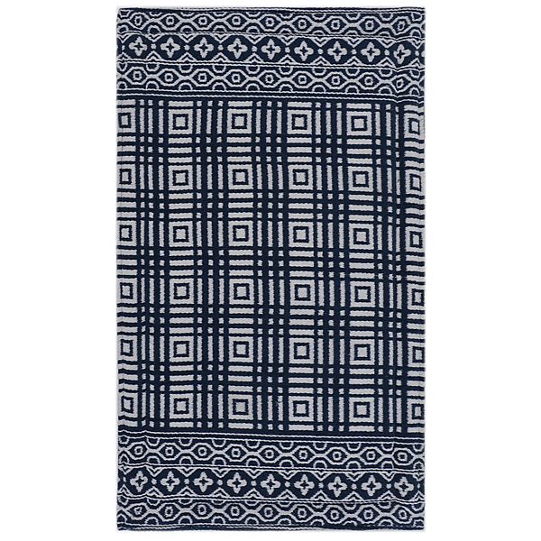 RugSmith Black Trellis Anti-Fatigue Kitchen Mat