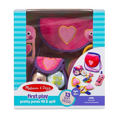 Melissa Doug Pretty Purse Fill and Spill Soft Play Set Toddler Toy