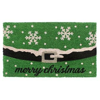 RugSmith Merry Xmas Snow Flakes 18'' x 30'' Doormat