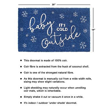 RugSmith Baby It's Cold Outside Snow 18'' x 30'' Doormat