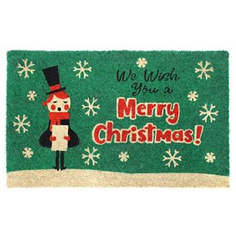 RugSmith We Wish You Merry Caroler 18'' x 30'' Doormat