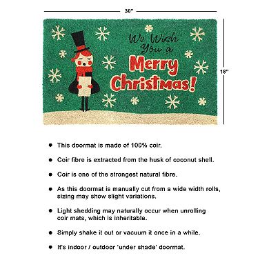 RugSmith We Wish You Merry Caroler 18'' x 30'' Doormat