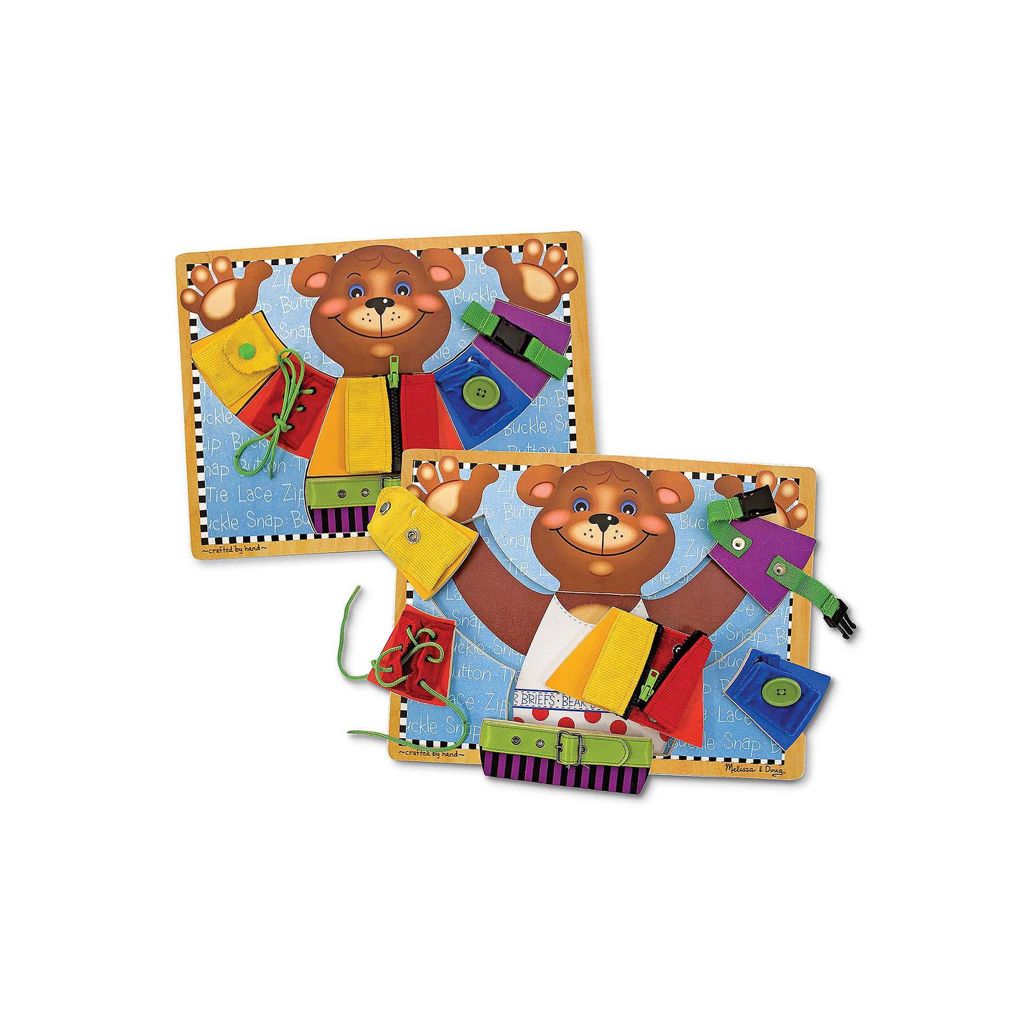 Melissa & Doug Basic Dressing Skills Board, Multicolor
