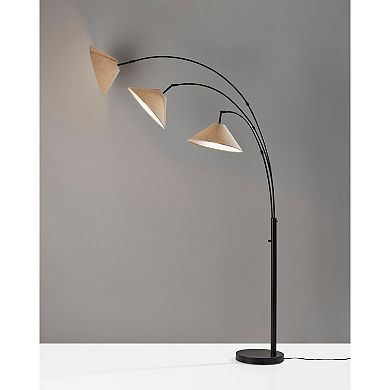 ADESSO Braxton 3-Arm Arc Floor Lamp