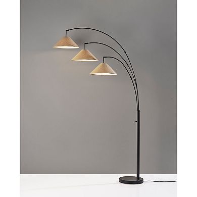 ADESSO Braxton 3-Arm Arc Floor Lamp