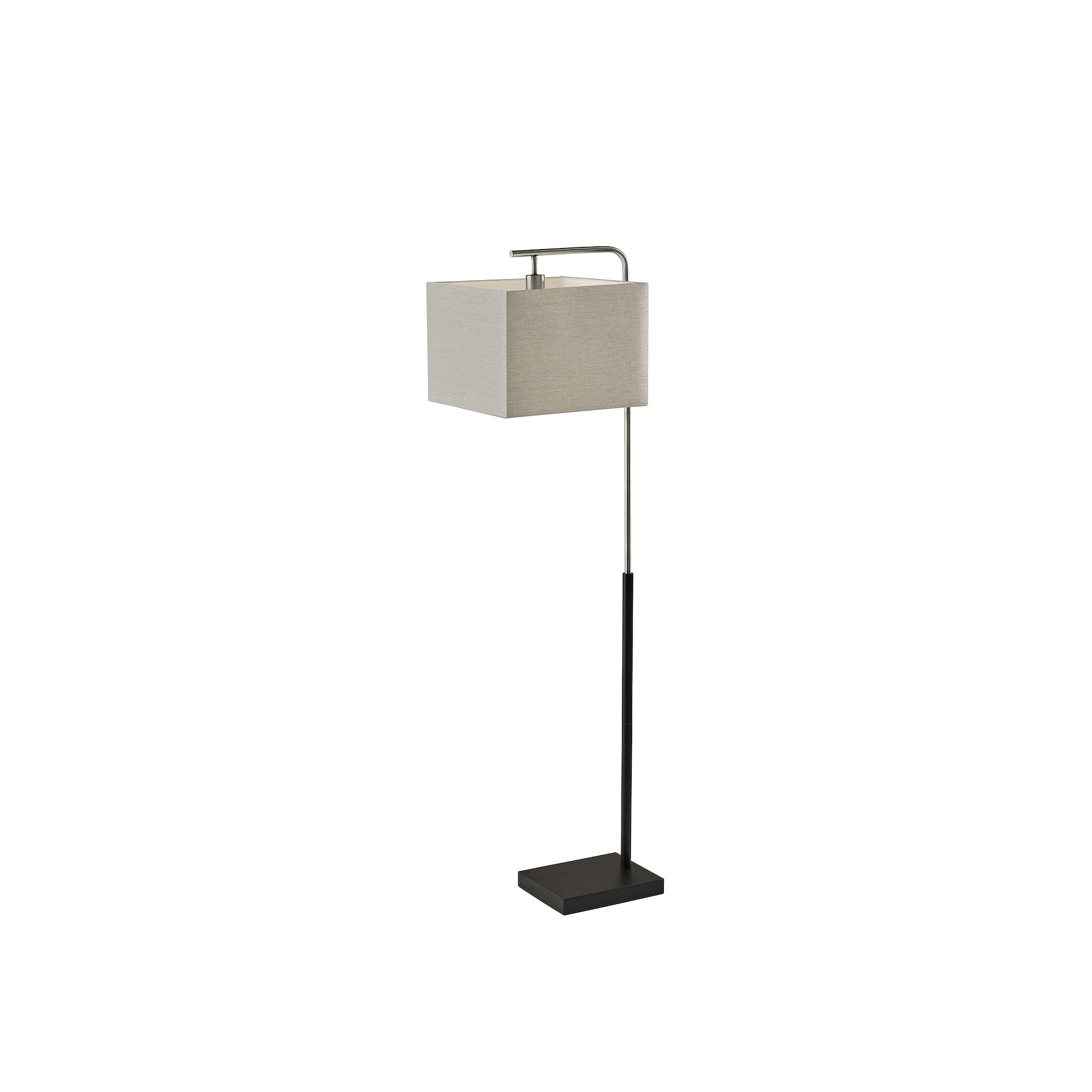 ADESSO Flora Floor Lamp, Black Brushed Steel