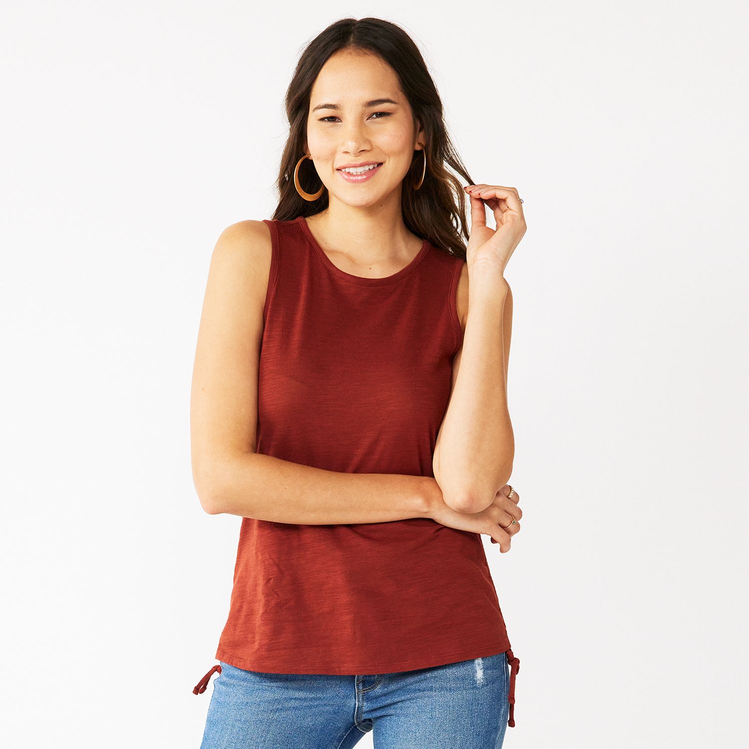 womens red dressy tops