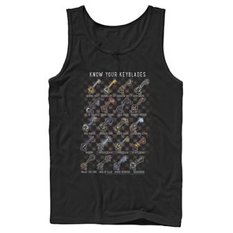 Disney's Kingdom Hearts Know Your Keyblade Men's Tank Top