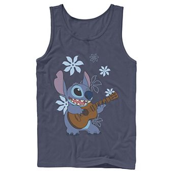 Men's Disney Lilo & Stitch Flowers Background Tank Top