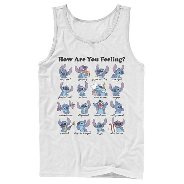 Men's Disney Lilo & Stitch How Are You Feeling Today Chart Tank Top