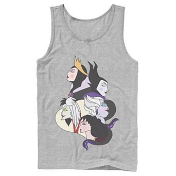 Men's Disney Villains Side Profile Group Shot Tank Top