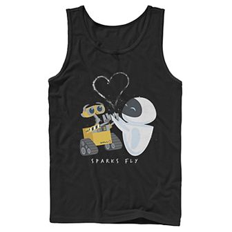 Disney / Pixar's WALL-E & Eve Men's Sparks Fly Portrait Tank Top