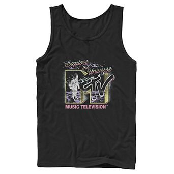 Men's MTV Music Television Explore The Universe Logo Tank Top