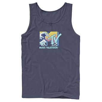 Men's MTV Music Television Wave Logo Fill Tank Top