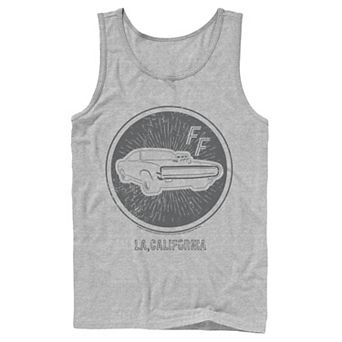 Men's Fast And The Furious LA,California Car Stamp Tank Top