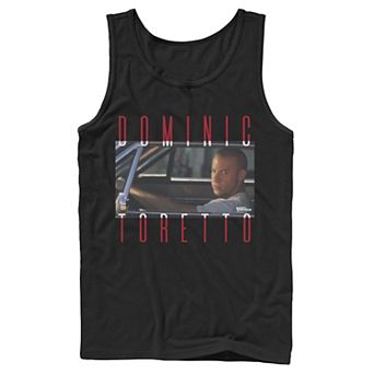 Men's Fast & Furious Dominic Toretto Photo Word Stack Tank Top