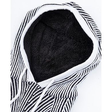 Men's Xray Colorblock Knitted Hooded Pullover Sweater