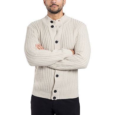 Men's Xray Stand-Collar Cardigan Sweater