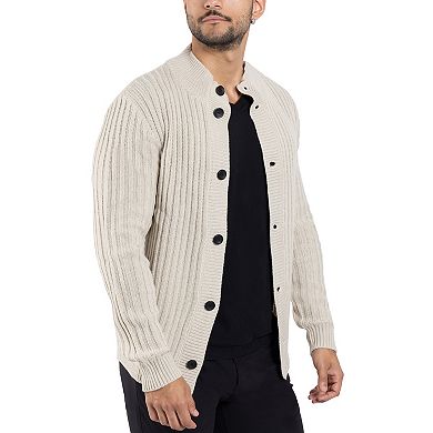 Men's Xray Stand-Collar Cardigan Sweater