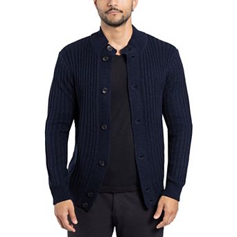 Men's Xray Stand-Collar Cardigan Sweater