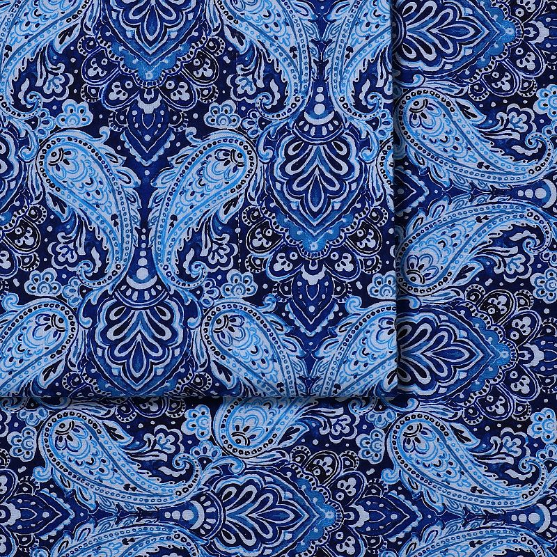 Azores Home Flannel Extra Deep Pocket Sheet Set, Dark Blue, Queen Set