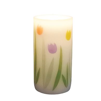 Celebrate Together™ Easter LED Floral Pillar Candle