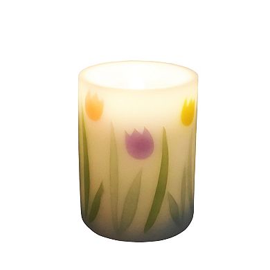 Celebrate Together™ Easter Small LED Floral Pillar Candle