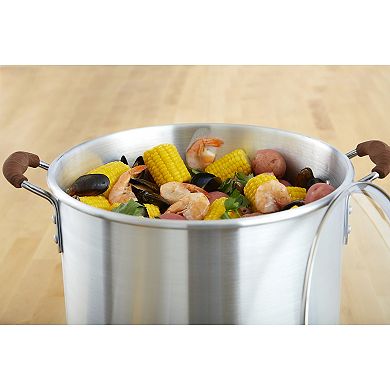 IMUSA 32-qt. Steamer with Glass Lid and Woodlock Handle