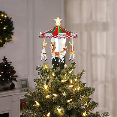 Mr Christmas Animated Carousel Christmas Tree Topper