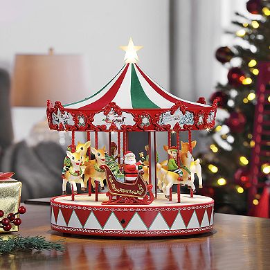 Mr Christmas Vintage Inspired Carousel Table Decor