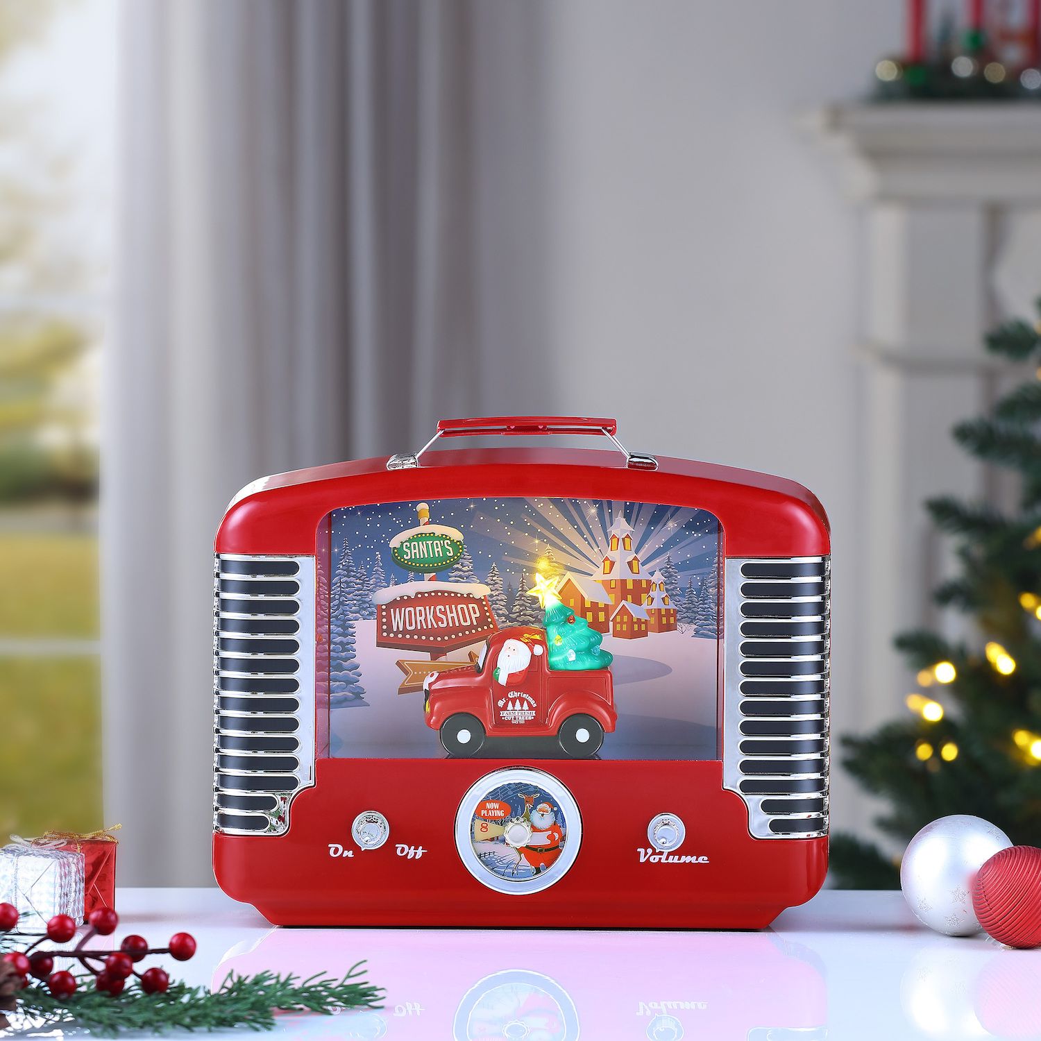 Mr. Christmas Nostalgic Truck Radio Table Decor