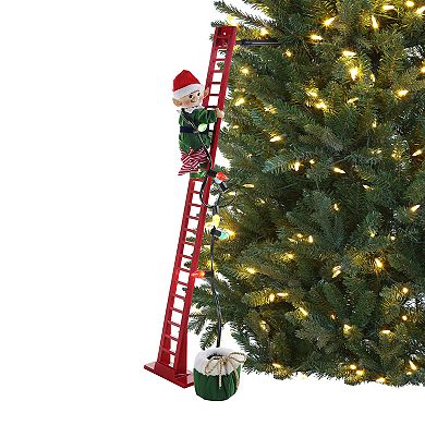 Mr Christmas Plush Super Climbing Elf Floor Decor