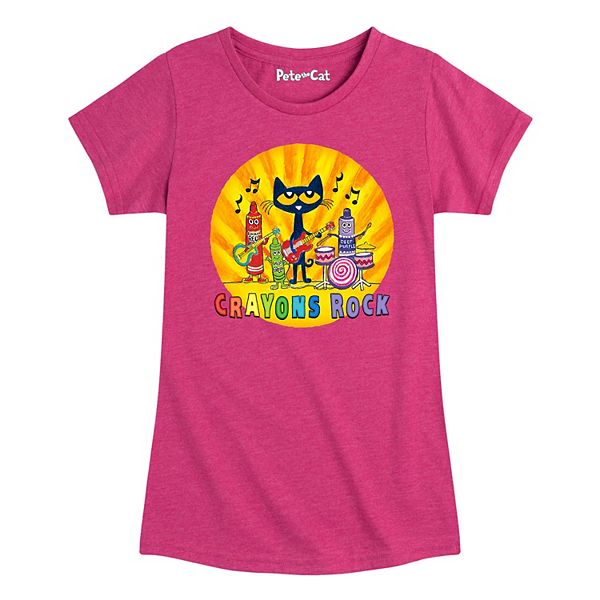 Girls 716 Pete The Cat Crayons Rock Graphic Tee
